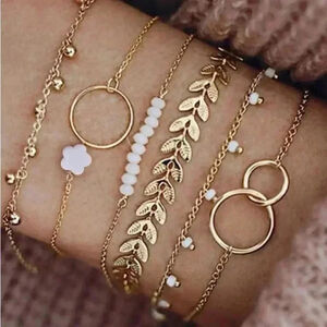 ⚠️Clearance 6pcs Set Of Yellow Gold Bracelets